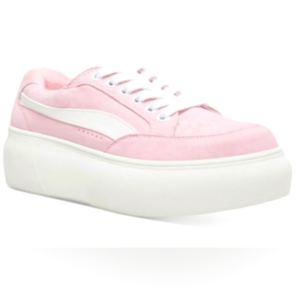 🆕Madden Girl “Ollie” Pink Lace Up platform Sneaker, Size 8 - Picture 1 of 7